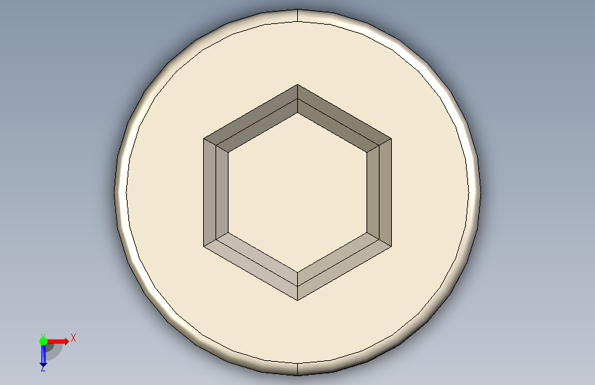 Screw_DIN_912_M2.5x35_A2.STEP公制内六角螺钉 俯视图