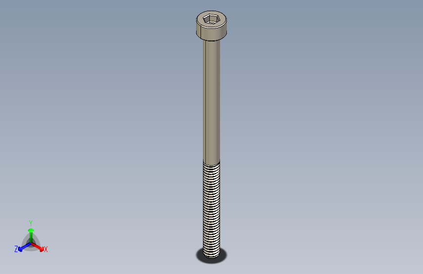 Screw_DIN_912_M2.5x40_A2.STEP公制内六角螺钉