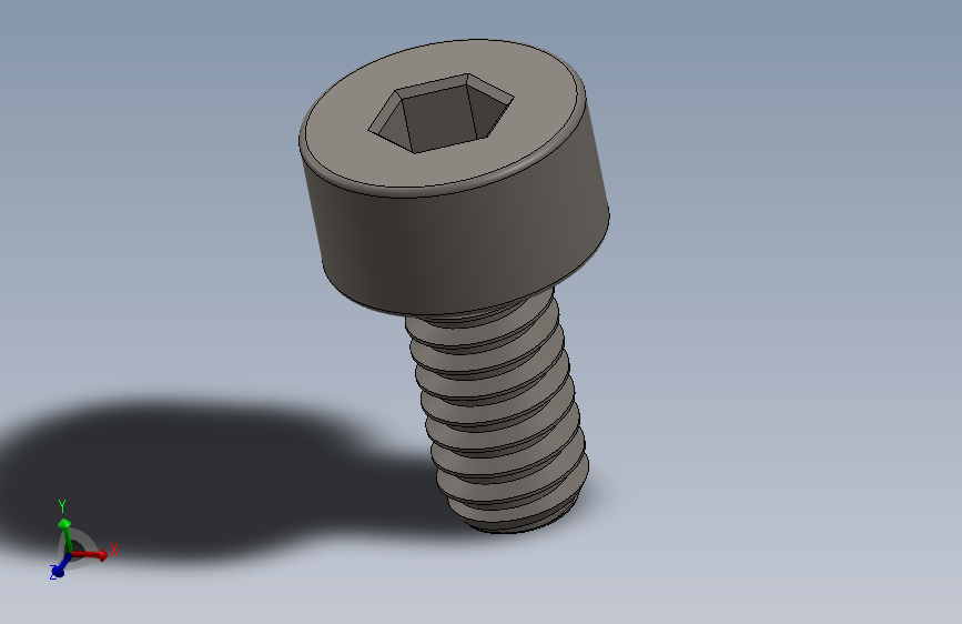Screw_DIN_912_M2x4F_A2.SLDPRT公制内六角螺钉