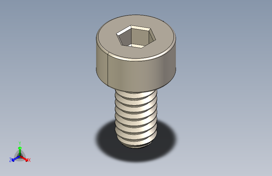 Screw_DIN_912_M2x4F_A2.STEP公制内六角螺钉