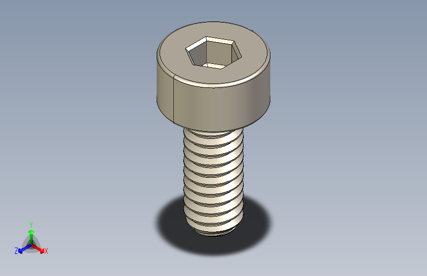 Screw_DIN_912_M2x5F_A2.STEP公制内六角螺钉