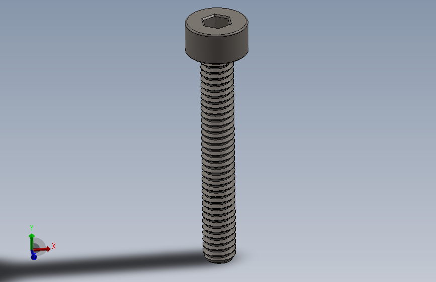 Screw_DIN_912_M2x14F_A2.SLDPRT公制内六角螺钉