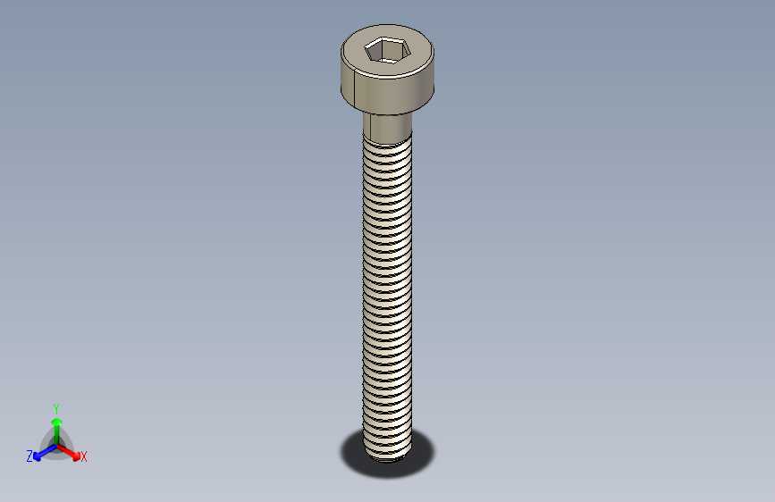 Screw_DIN_912_M2x18_A2.STEP公制内六角螺钉