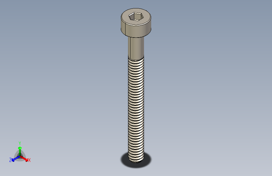 Screw_DIN_912_M2x20_A2.STEP公制内六角螺钉