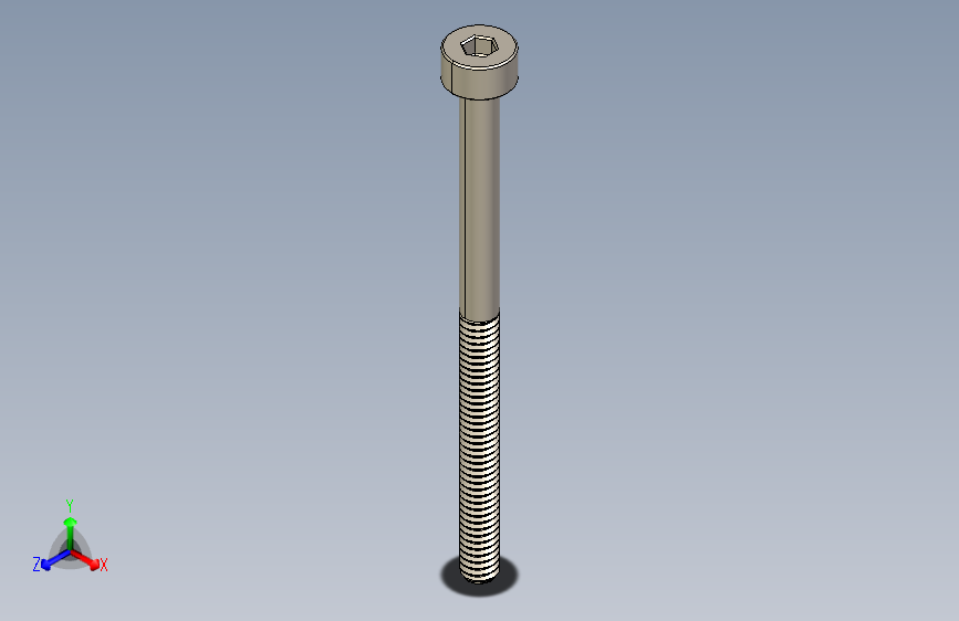 Screw_DIN_912_M2x30_A2.STEP公制内六角螺钉