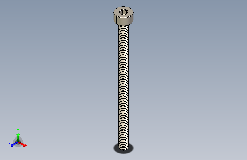 Screw_DIN_912_M2x30F_A2.STEP公制内六角螺钉