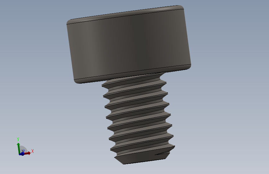 Screw_DIN_912_M3x4F_A2.SLDPRT公制内六角螺钉