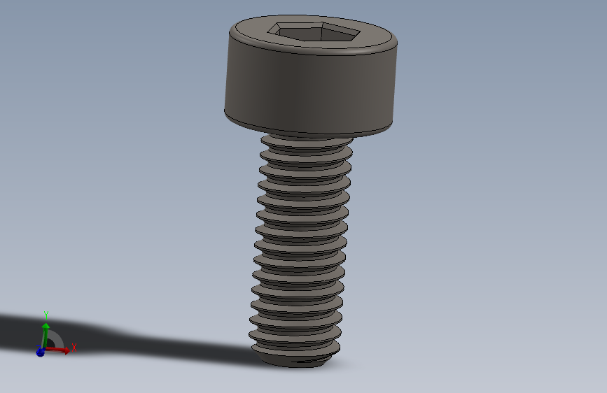 Screw_DIN_912_M3x8F_A2.SLDPRT公制内六角螺钉
