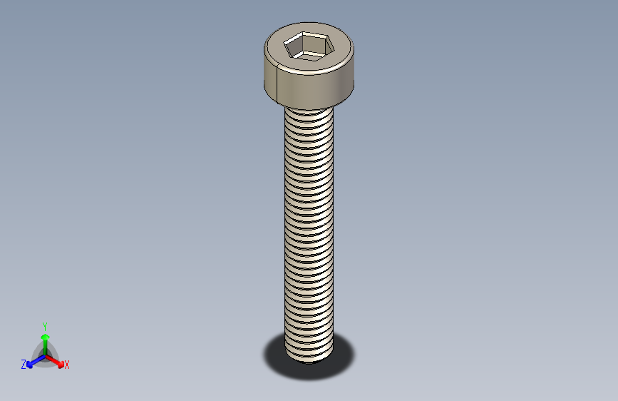 Screw_DIN_912_M3x20F_A2.STEP公制内六角螺钉