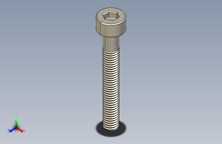Screw_DIN_912_M3x22_A2.STEP公制内六角螺钉