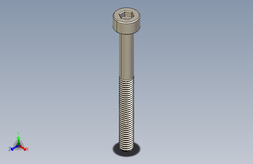 Screw_DIN_912_M3x30_A2.STEP公制内六角螺钉