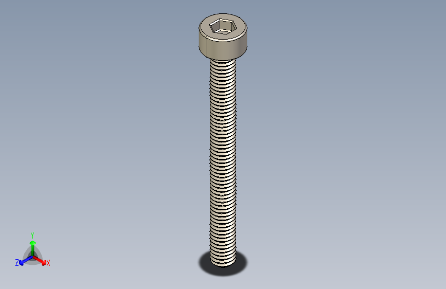 Screw_DIN_912_M3x30F_A2.STEP公制内六角螺钉