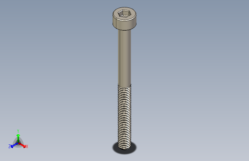 Screw_DIN_912_M3x35_A2.STEP公制内六角螺钉