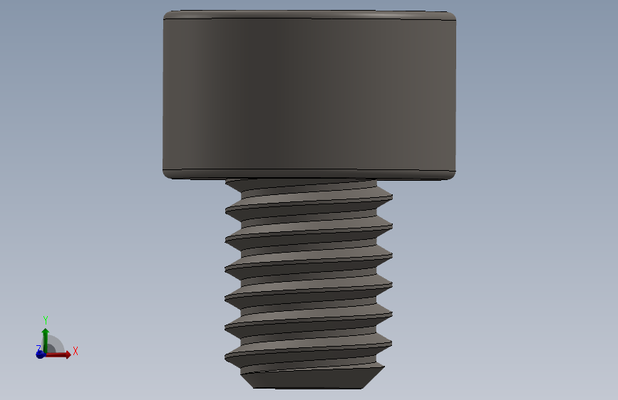 Screw_DIN_912_M4x5F_A2.SLDPRT公制内六角螺钉
