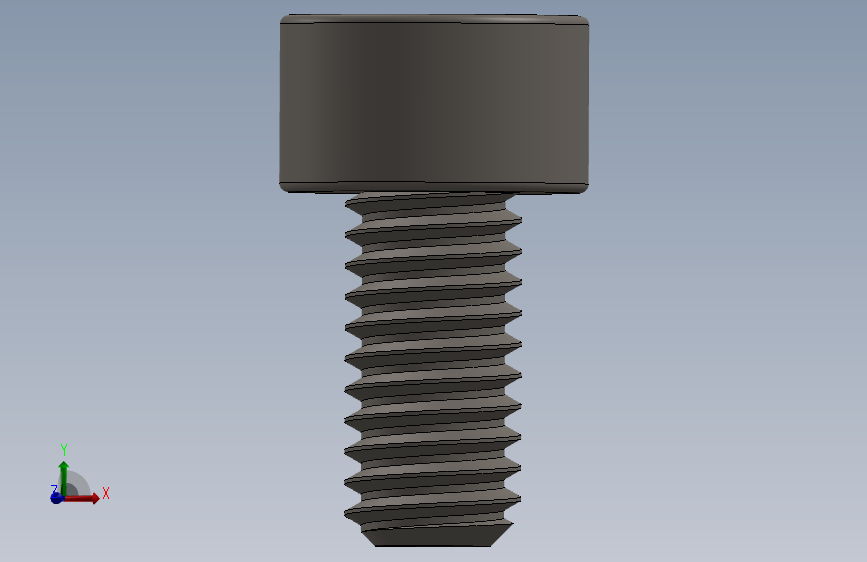 Screw_DIN_912_M4x8F_A2.SLDPRT公制内六角螺钉
