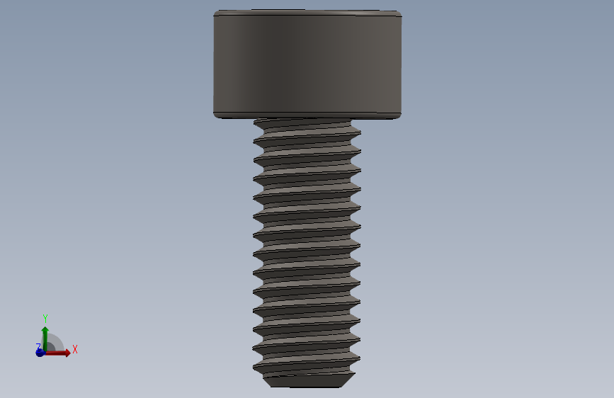 Screw_DIN_912_M4x10F_A2.SLDPRT公制内六角螺钉