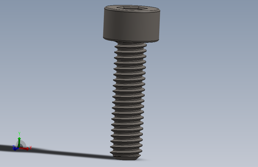Screw_DIN_912_M4x15F_A2.SLDPRT公制内六角螺钉
