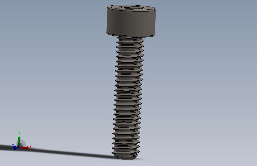 Screw_DIN_912_M4x18F_A2.SLDPRT公制内六角螺钉