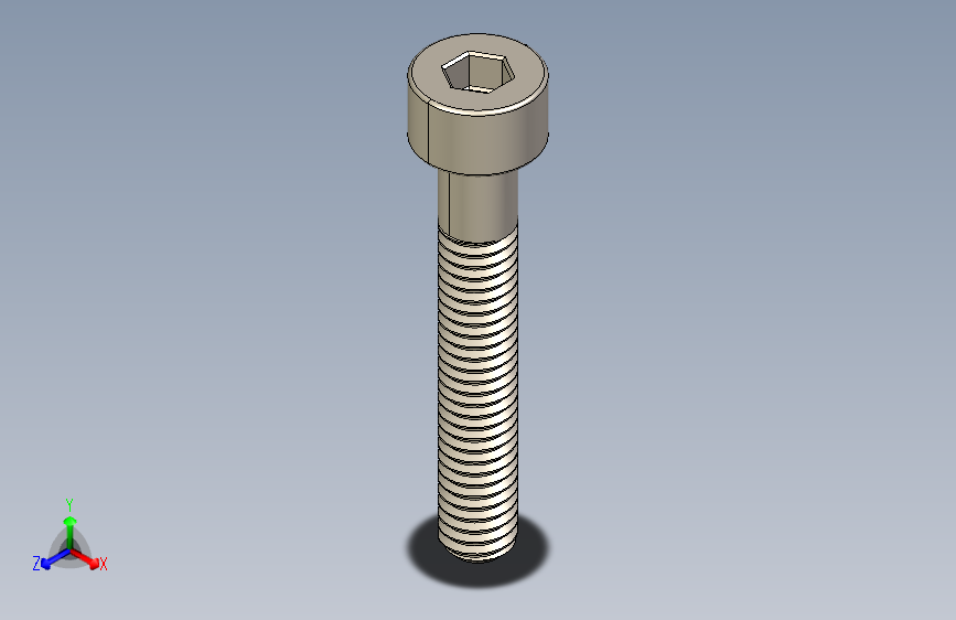Screw_DIN_912_M4x25_A2.STEP公制内六角螺钉