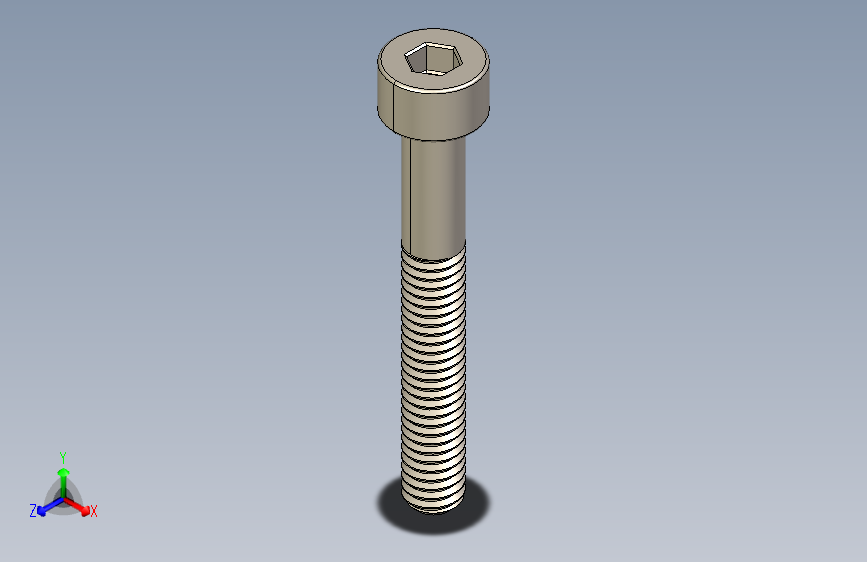 Screw_DIN_912_M4x30_A2.STEP公制内六角螺钉