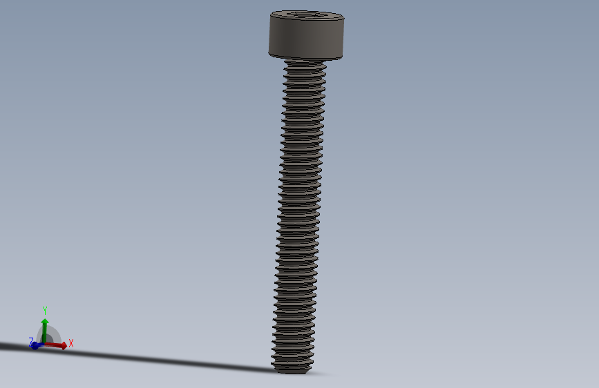 Screw_DIN_912_M4x30F_A2.SLDPRT公制内六角螺钉