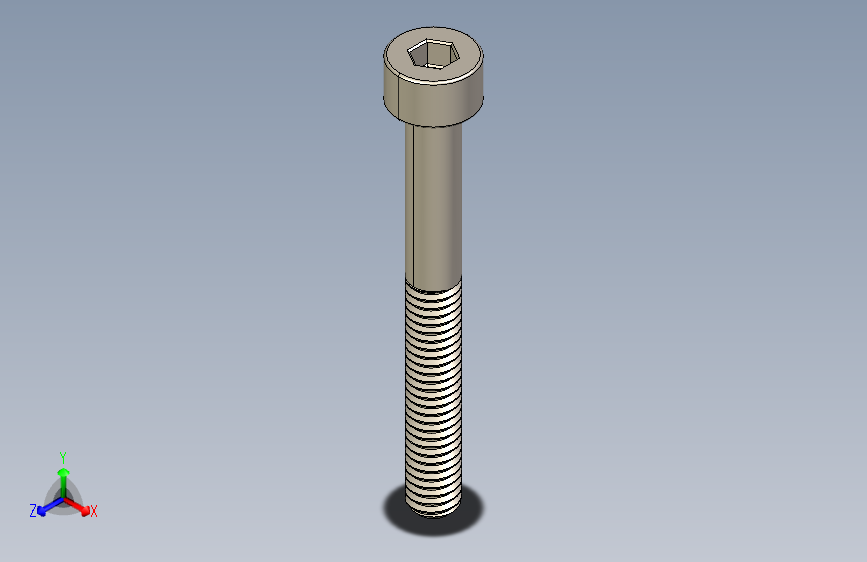 Screw_DIN_912_M4x35_A2.STEP公制内六角螺钉
