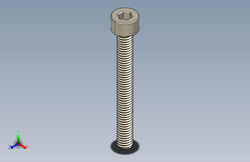 Screw_DIN_912_M4x35F_A2.STEP公制内六角螺钉