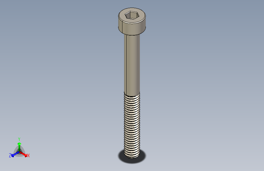 Screw_DIN_912_M4x40_A2.STEP公制内六角螺钉