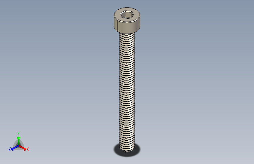 Screw_DIN_912_M4x40F_A2.STEP公制内六角螺钉