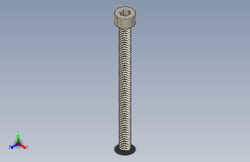 Screw_DIN_912_M4x50F_A2.STEP公制内六角螺钉