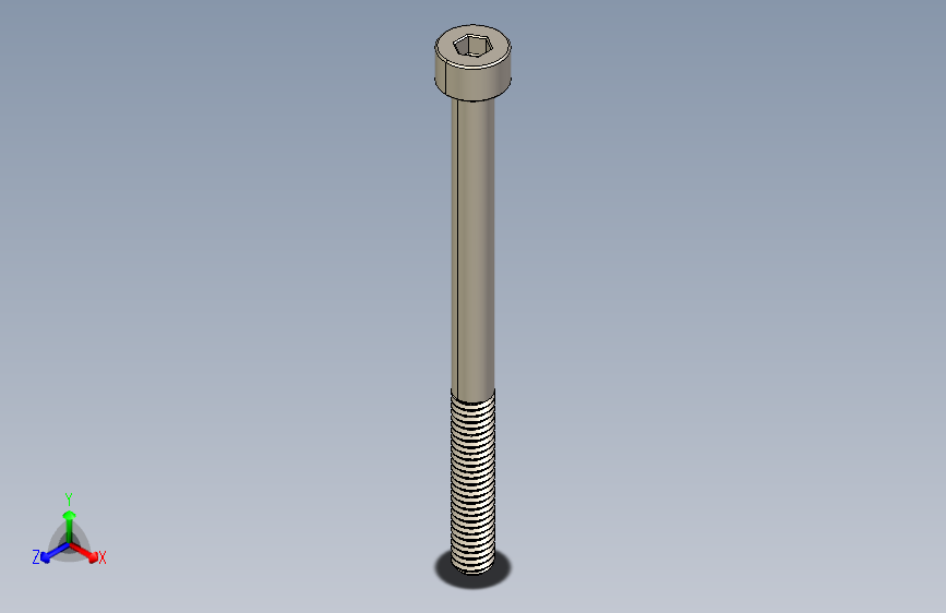 Screw_DIN_912_M4x55_A2.STEP公制内六角螺钉