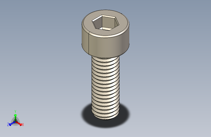 Screw_DIN_912_M5x15F_A2.STEP公制内六角螺钉