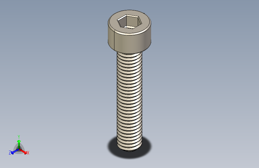 Screw_DIN_912_M5x25F_A2.STEP公制内六角螺钉