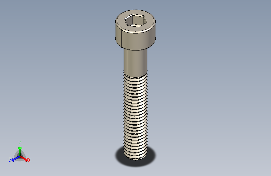 Screw_DIN_912_M5x30_A2.STEP公制内六角螺钉