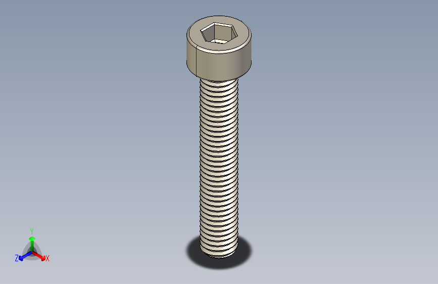Screw_DIN_912_M5x30F_A2.STEP公制内六角螺钉