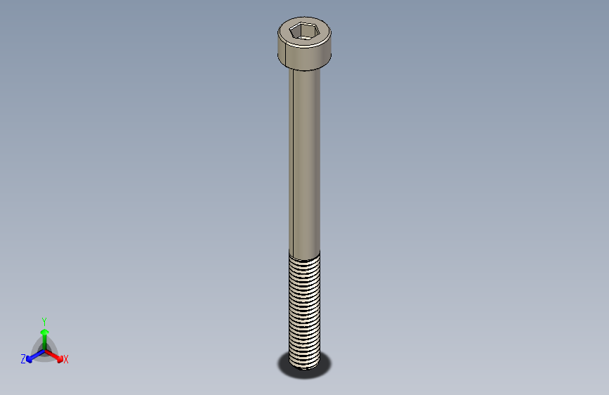 Screw_DIN_912_M5x60_A2.STEP公制内六角螺钉