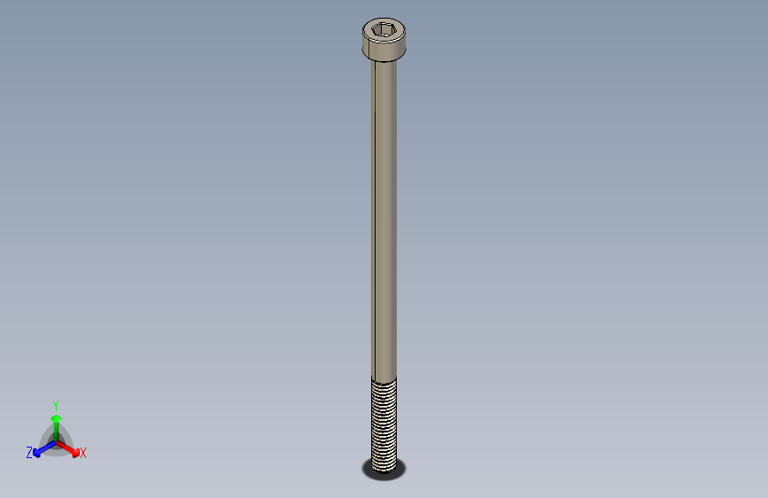 Screw_DIN_912_M5x100_A2.STEP公制内六角螺钉