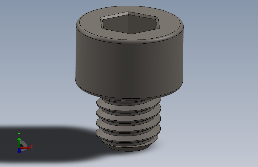 Screw_DIN_912_M6x6F_A2.SLDPRT公制内六角螺钉