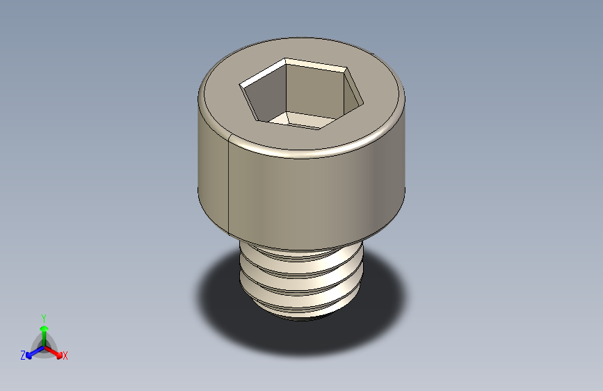 Screw_DIN_912_M6x6F_A2.STEP公制内六角螺钉