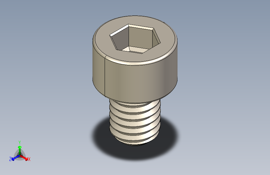 Screw_DIN_912_M6x8F_A2.STEP公制内六角螺钉