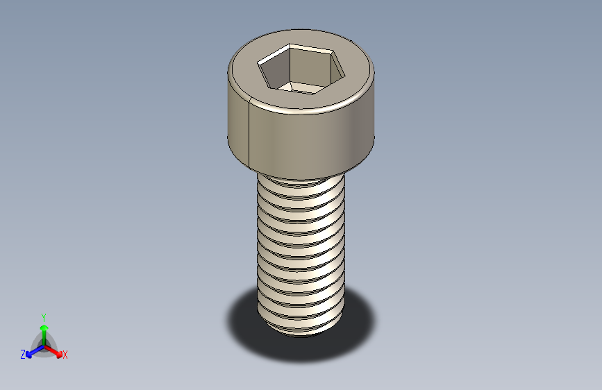 Screw_DIN_912_M6x15F_A2.STEP公制内六角螺钉