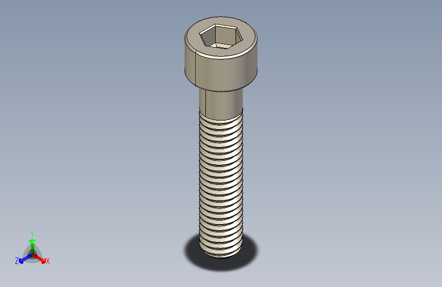 Screw_DIN_912_M6x30_A2.STEP公制内六角螺钉