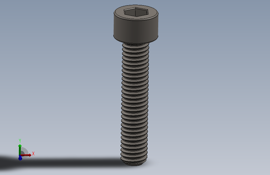Screw_DIN_912_M6x30F_A2.SLDPRT公制内六角螺钉