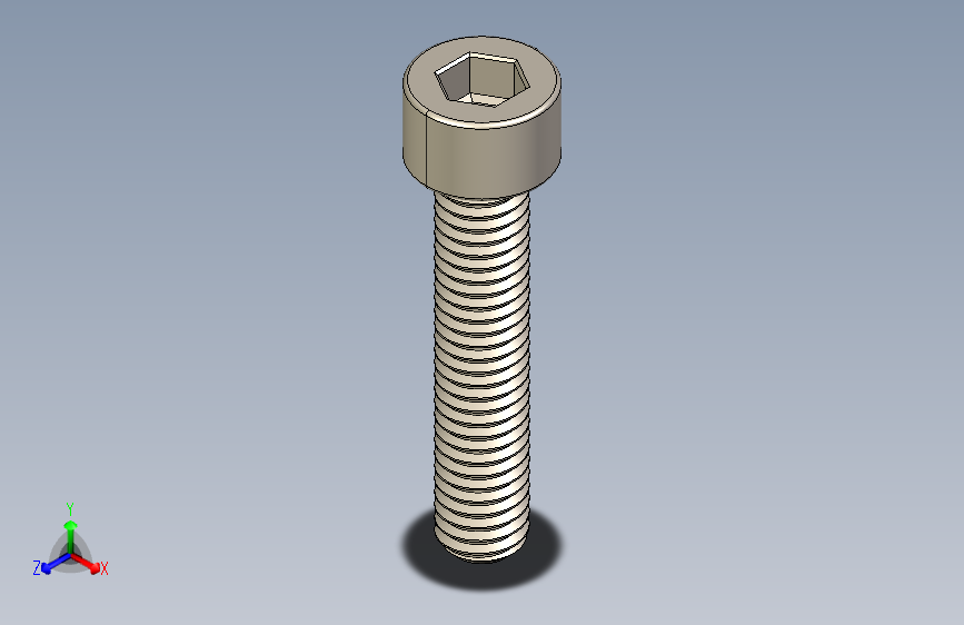 Screw_DIN_912_M6x30F_A2.STEP公制内六角螺钉