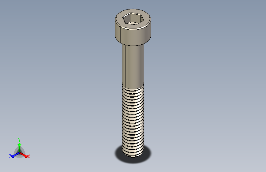 Screw_DIN_912_M6x40_A2.STEP公制内六角螺钉