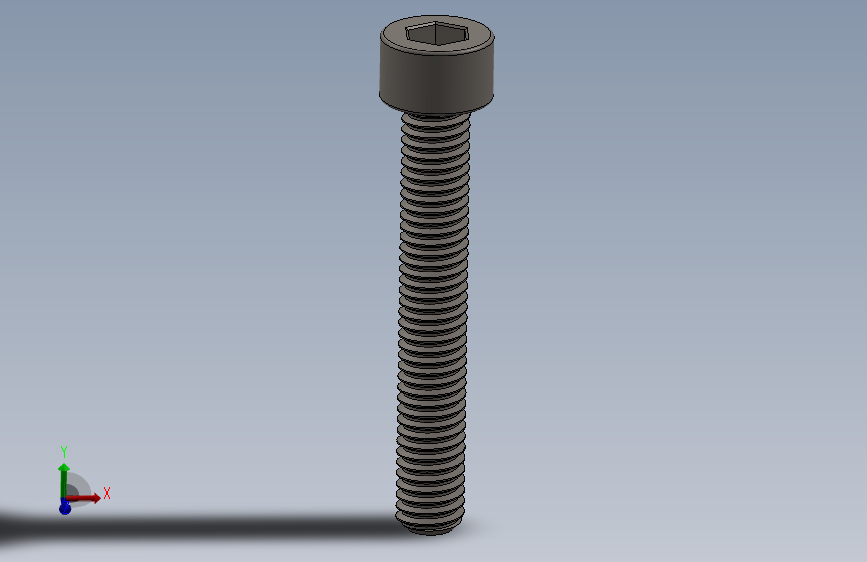 Screw_DIN_912_M6x40F_A2.SLDPRT公制内六角螺钉