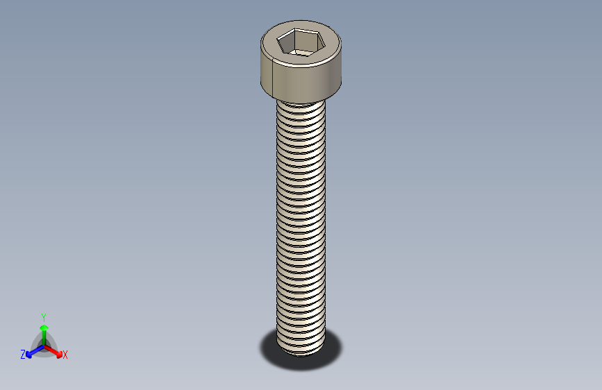 Screw_DIN_912_M6x40F_A2.STEP公制内六角螺钉
