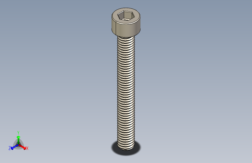 Screw_DIN_912_M6x50F_A2.STEP公制内六角螺钉