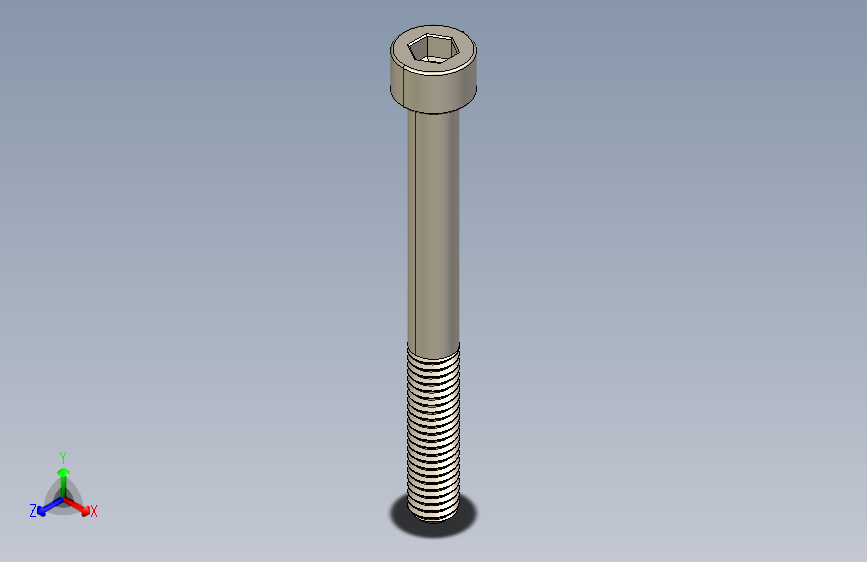 Screw_DIN_912_M6x60_A2.STEP公制内六角螺钉