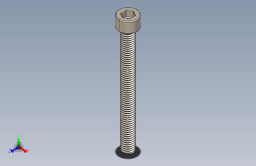 Screw_DIN_912_M6x60F_A2.STEP公制内六角螺钉